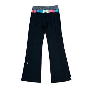 Lululemon Pants Women's 4‎ Black Flare Yoga Bootcut Reversibe Leggings